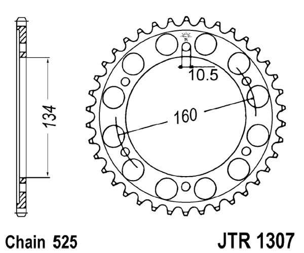 pinion spate (foaie) JTR 1307-45